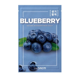 THE SAEM , Маска для лица тканевая ЭКСТРАКТ ЧЕРНИКИ Natural Blueberry Mask Sheet, 21 мл